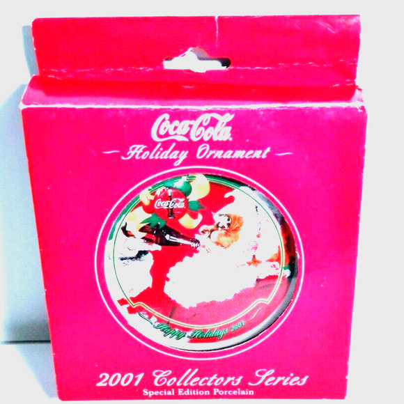 Coca Cola Porcelain Holiday Ornament • 2001 Collector’s Series - Picture 1 of 3